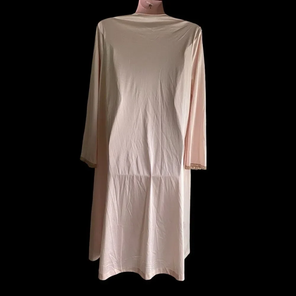 Vintage Vanity Fair Robe Women's Size 36 Dressing Gown Pink Double Breasted